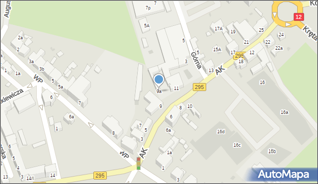 Żagań, Armii Krajowej, 9a, mapa Żagań