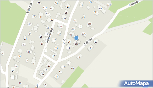 Zagościniec, Armii Krajowej, 16a, mapa Zagościniec