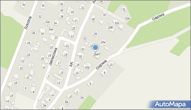 Zagościniec, Armii Krajowej, 20A, mapa Zagościniec