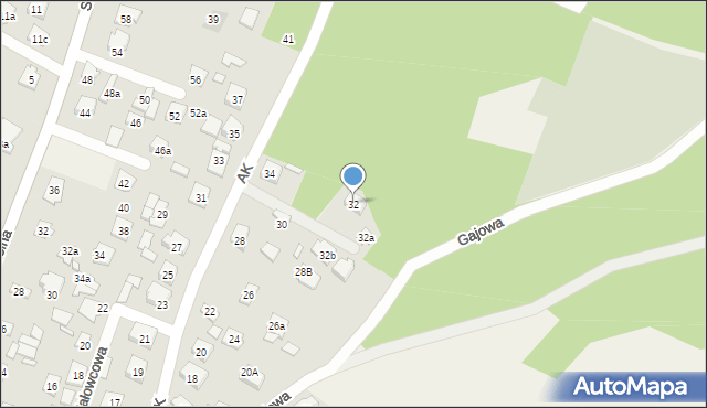 Zagościniec, Armii Krajowej, 32, mapa Zagościniec