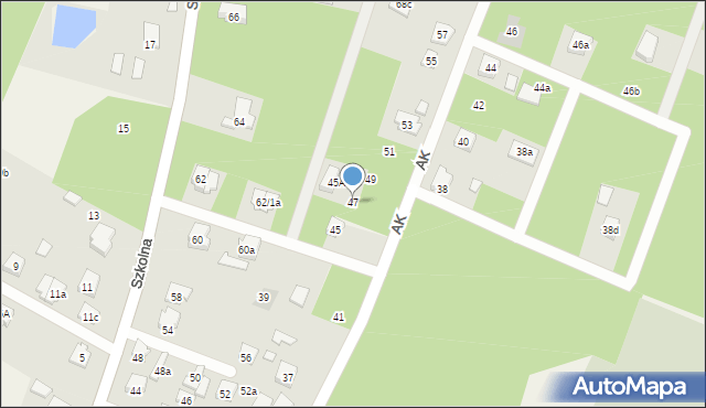 Zagościniec, Armii Krajowej, 47, mapa Zagościniec