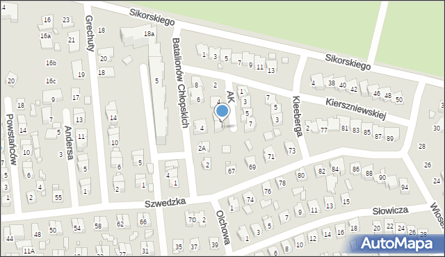 Zamość, Armii Krajowej, 8, mapa Zamościa