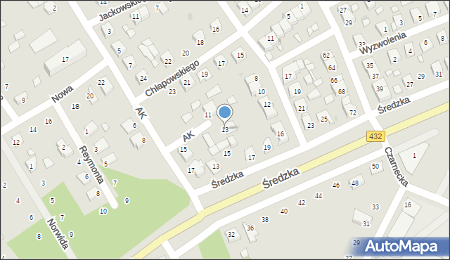 Zaniemyśl, Armii Krajowej, 13, mapa Zaniemyśl