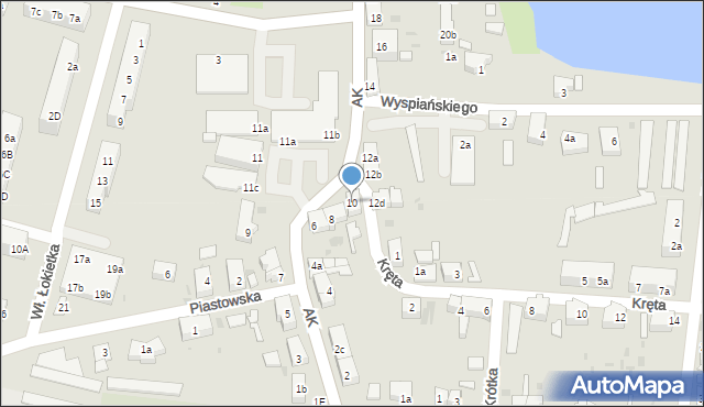 Żarów, Armii Krajowej, 10, mapa Żarów