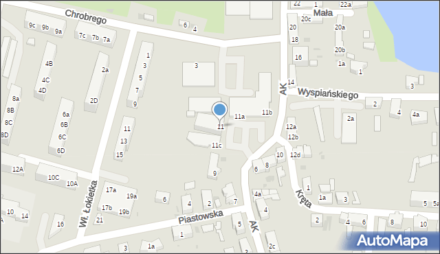 Żarów, Armii Krajowej, 11, mapa Żarów