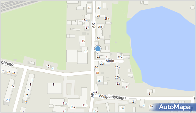 Żarów, Armii Krajowej, 22, mapa Żarów