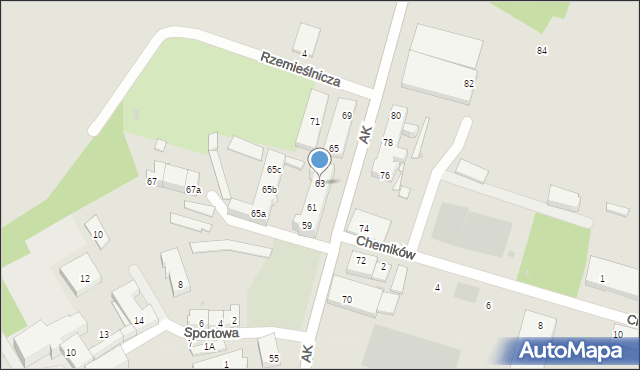 Żarów, Armii Krajowej, 63, mapa Żarów