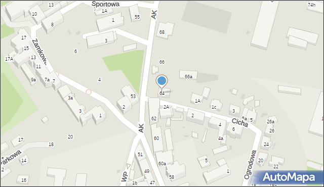 Żarów, Armii Krajowej, 64, mapa Żarów