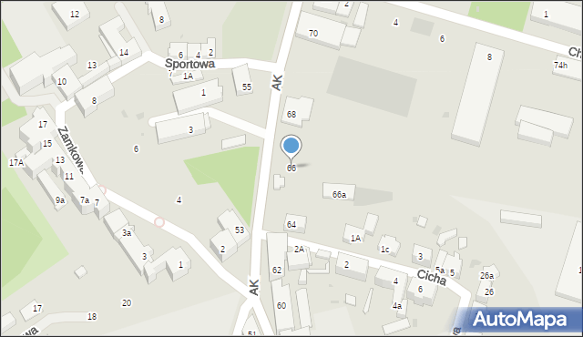 Żarów, Armii Krajowej, 66, mapa Żarów