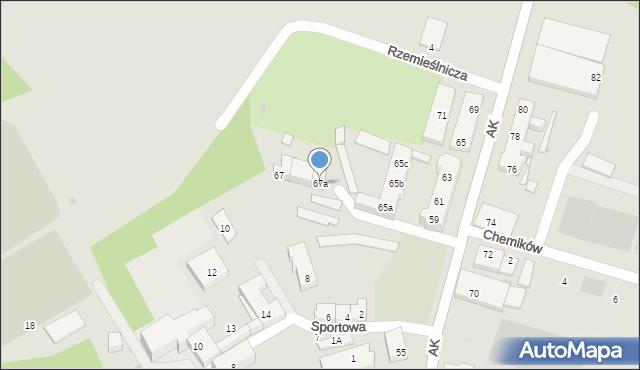 Żarów, Armii Krajowej, 67a, mapa Żarów