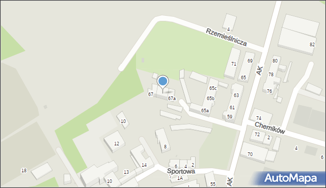 Żarów, Armii Krajowej, 67b, mapa Żarów