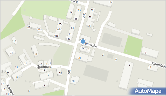 Żarów, Armii Krajowej, 72, mapa Żarów