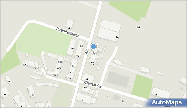 Żarów, Armii Krajowej, 78, mapa Żarów