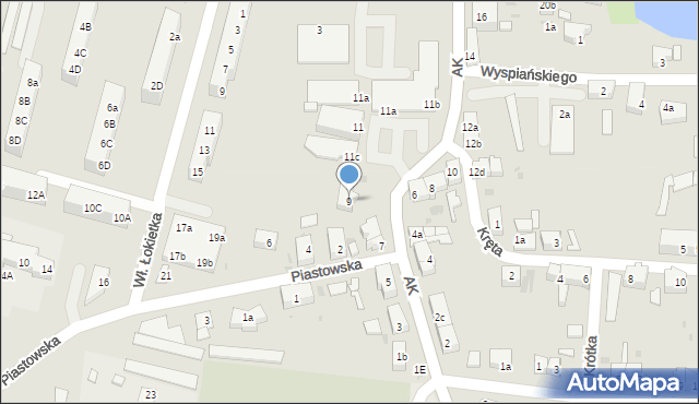 Żarów, Armii Krajowej, 9, mapa Żarów