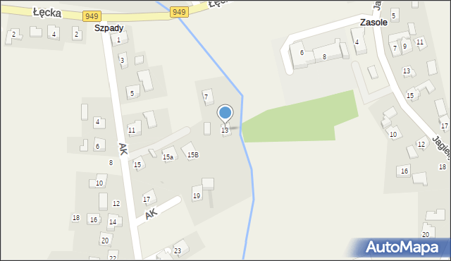 Zasole, Armii Krajowej, 13, mapa Zasole