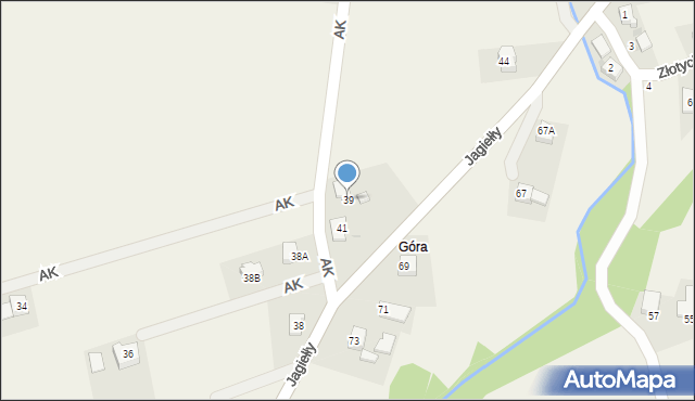 Zasole, Armii Krajowej, 39, mapa Zasole