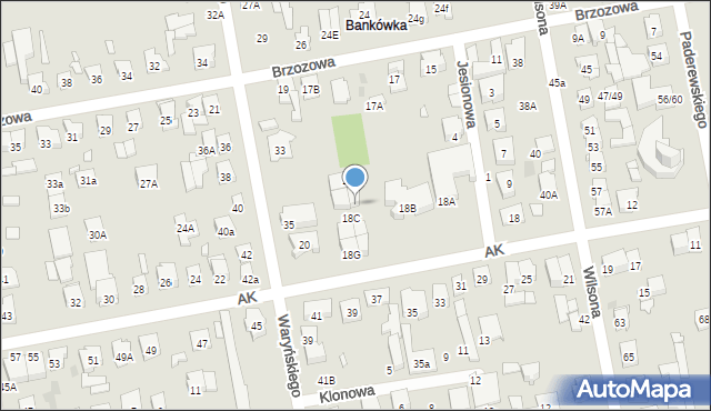 Zielonka, Armii Krajowej, 18E, mapa Zielonka