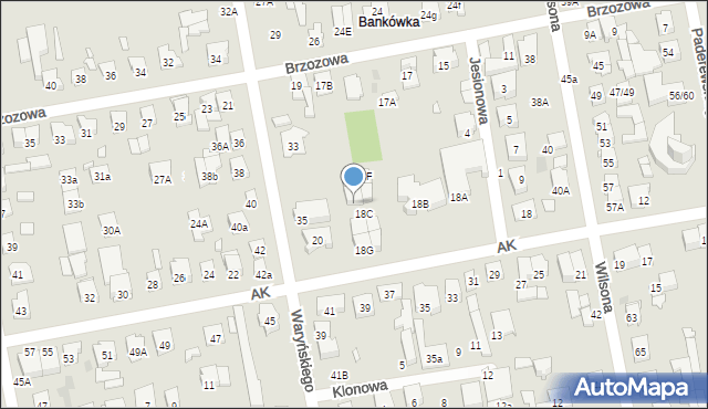 Zielonka, Armii Krajowej, 18I, mapa Zielonka