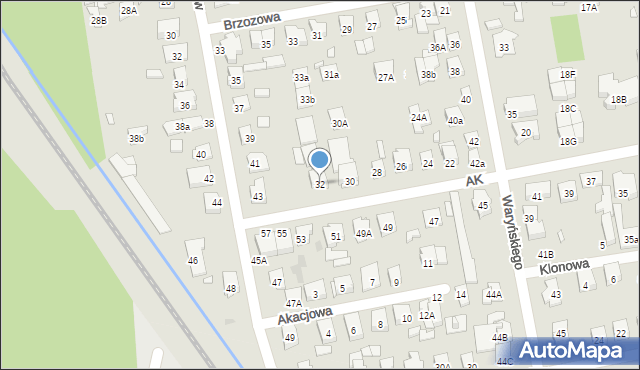 Zielonka, Armii Krajowej, 32, mapa Zielonka