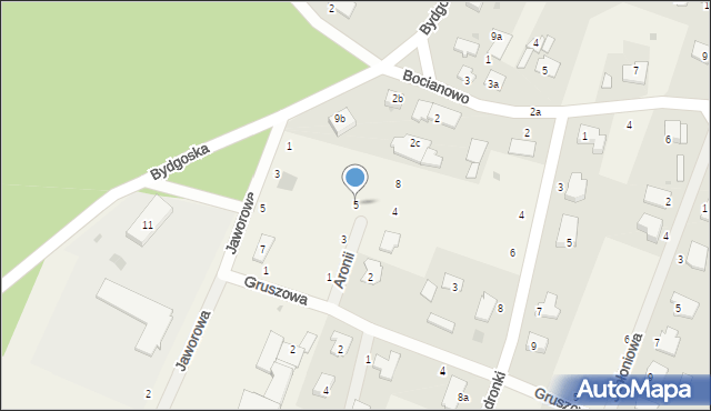 Zielonka, Aronii, 5, mapa Zielonka