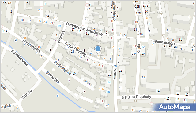 Złocieniec, Armii Polskiej, 4, mapa Złocieniec