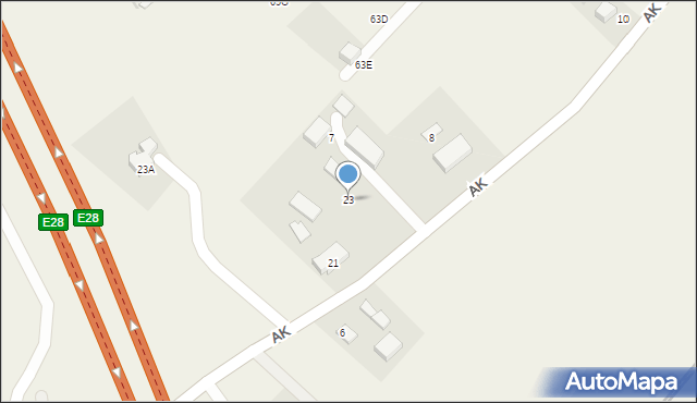 Żukowo, Armii Krajowej, 23, mapa Żukowo
