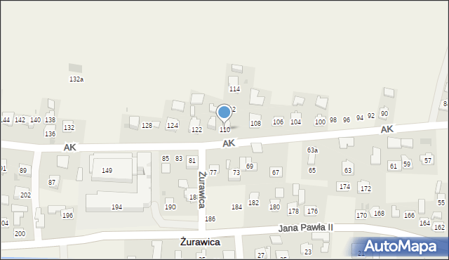 Żurawica, Armii Krajowej, 110, mapa Żurawica