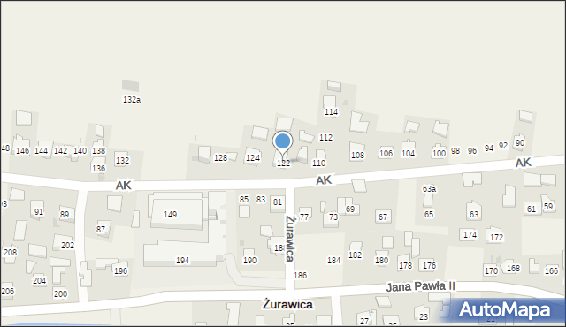 Żurawica, Armii Krajowej, 122, mapa Żurawica