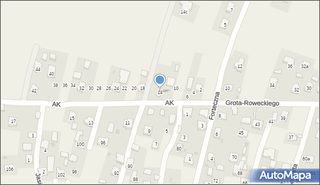 Żurawica, Armii Krajowej, 14, mapa Żurawica