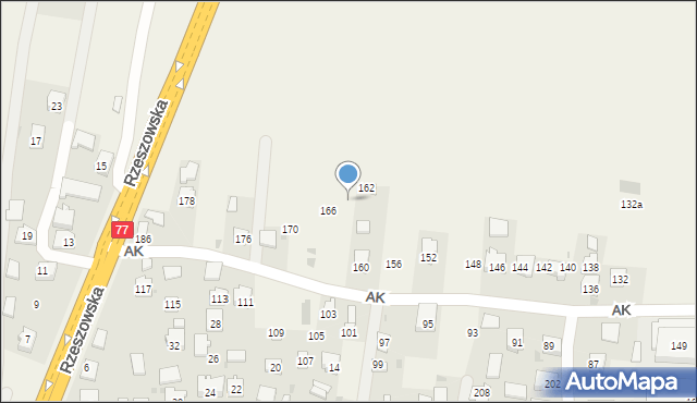 Żurawica, Armii Krajowej, 164, mapa Żurawica