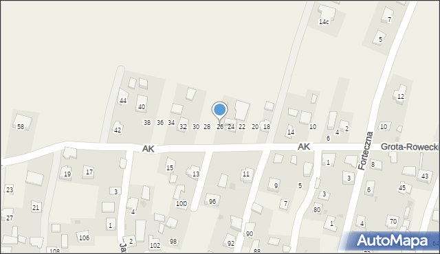 Żurawica, Armii Krajowej, 26, mapa Żurawica