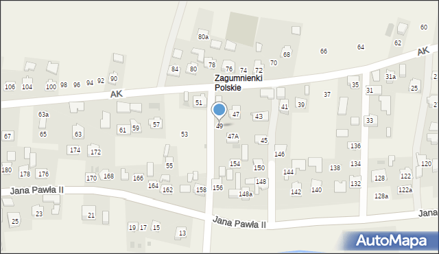 Żurawica, Armii Krajowej, 49, mapa Żurawica