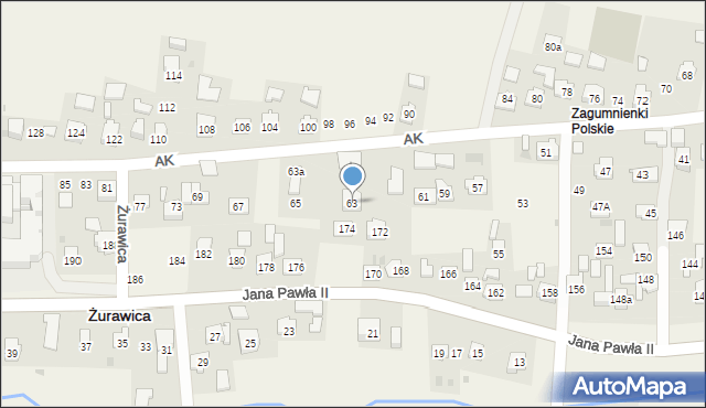 Żurawica, Armii Krajowej, 63, mapa Żurawica