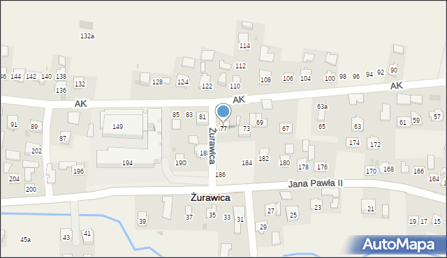 Żurawica, Armii Krajowej, 77, mapa Żurawica