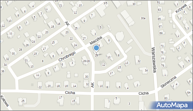 Żuromin, Armii Krajowej, 29, mapa Żuromin