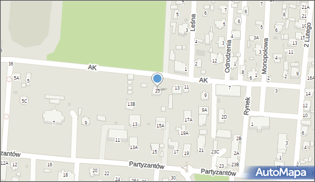 Zwierzyniec, Armii Krajowej, 15, mapa Zwierzyniec