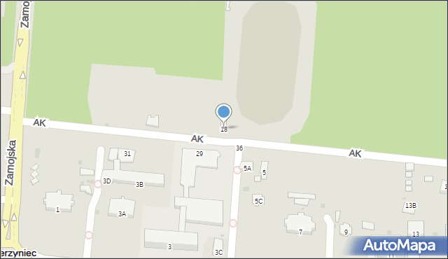 Zwierzyniec, Armii Krajowej, 18, mapa Zwierzyniec