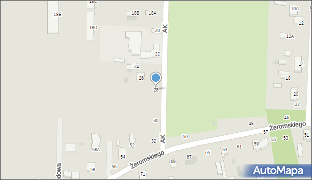 Zwoleń, Armii Krajowej, 28, mapa Zwoleń