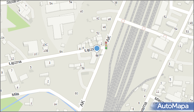 Żywiec, Armii Krajowej, 56, mapa Żywiec