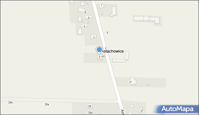 Astachowice, Astachowice, 1, mapa Astachowice