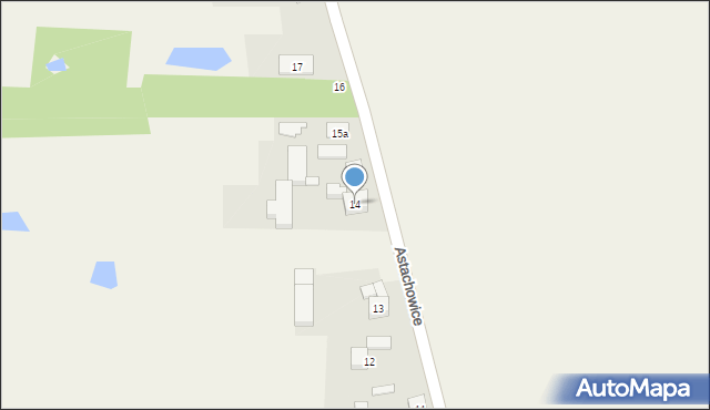 Astachowice, Astachowice, 14, mapa Astachowice