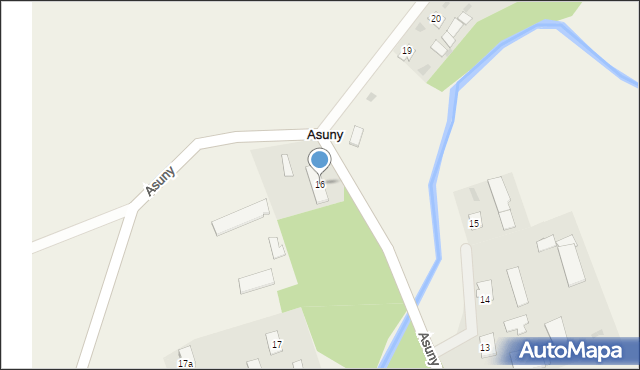 Asuny, Asuny, 16, mapa Asuny