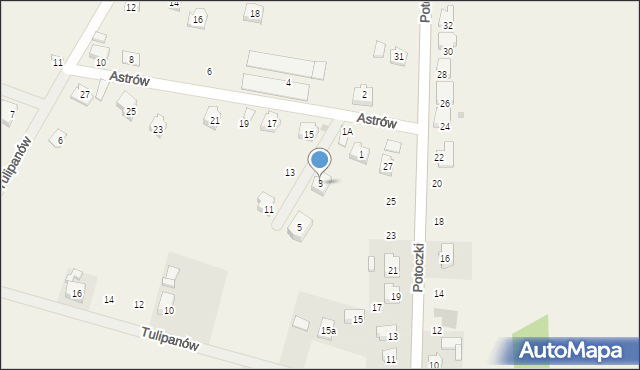 Bażanowice, Astrów, 3, mapa Bażanowice