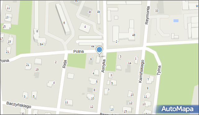 Białobrzegi, Asnyka Adama, 2, mapa Białobrzegi