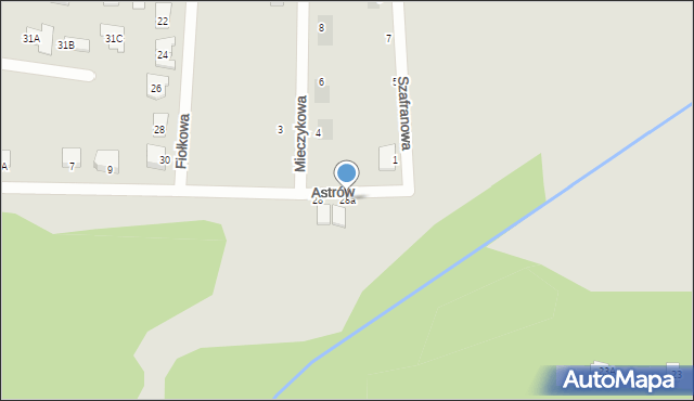 Białystok, Astrów, 28a, mapa Białegostoku