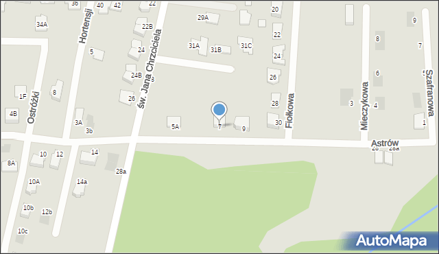Białystok, Astrów, 7, mapa Białegostoku