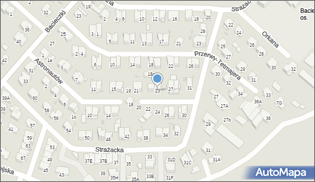 Białystok, Astronautów, 23, mapa Białegostoku