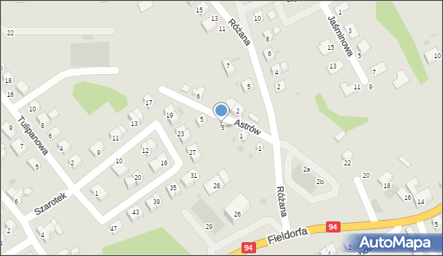 Bolesławiec, Astrów, 3, mapa Bolesławca