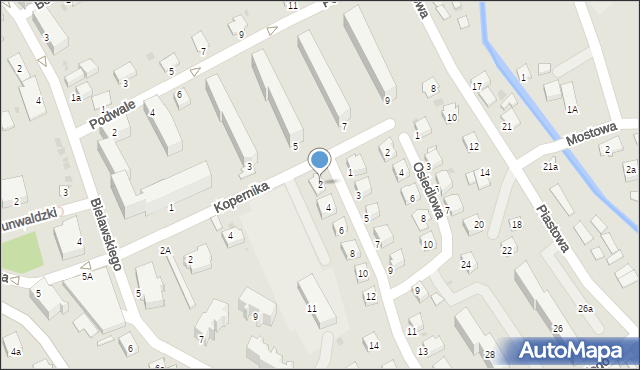 Brzozów, Asnyka Adama, 2, mapa Brzozów