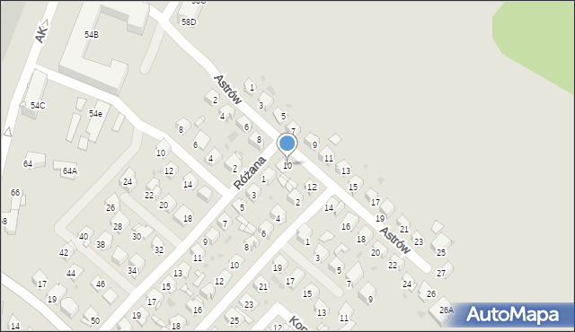 Bytom, Astrów, 10, mapa Bytomia